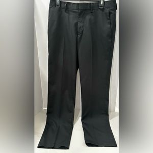 Haggar Eclo Slacks Black Slim-Fit Plain Front Pants, Men's Size 32x30